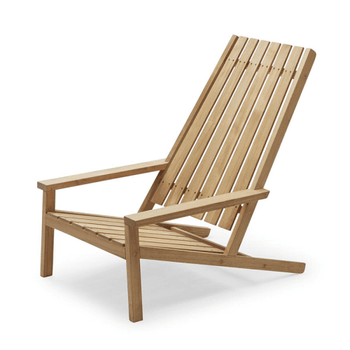 Image showing the Between Lines Deck Chair, Teak product.