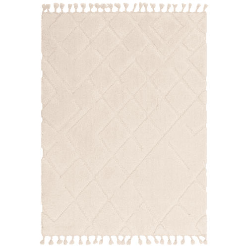 Image showing the Arianna vanilla shaggy moroccan rug, 160 x 230cm, Cream product.