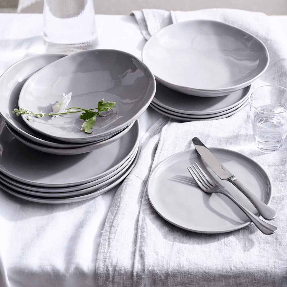 Portobello 12 piece dinner set, Grey