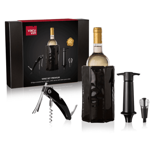 Image showing the Premium 4 Piece Wine Set, Black product.