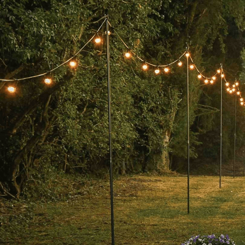 Festoon Pole, H275cm, Black