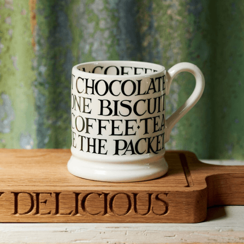 Image showing the Black Toast Mug, 300ml, Cream product.