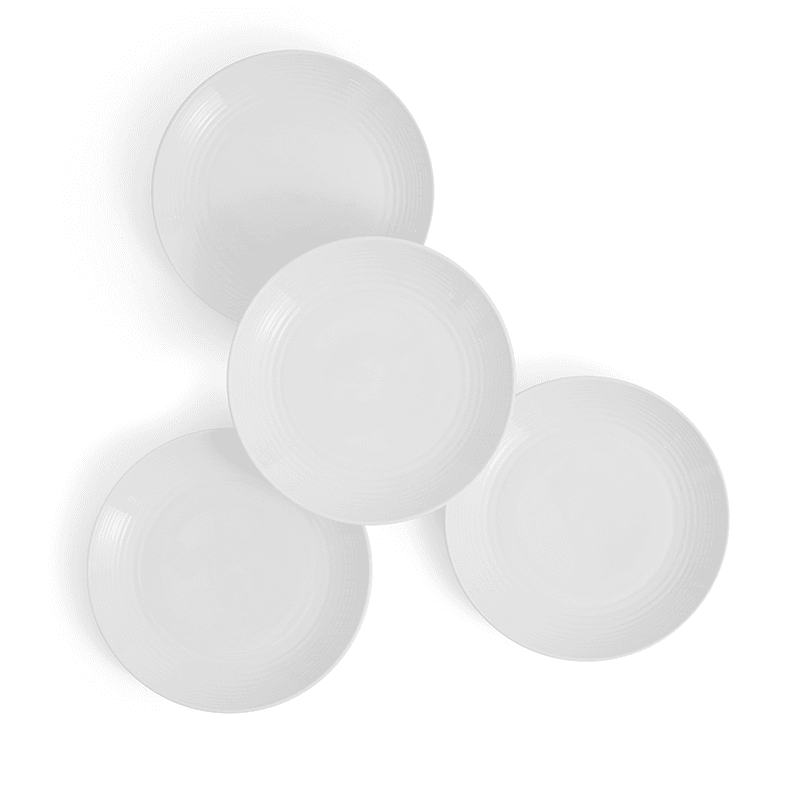 Gordon Ramsay Maze Set of 4 Plates, D22cm, White