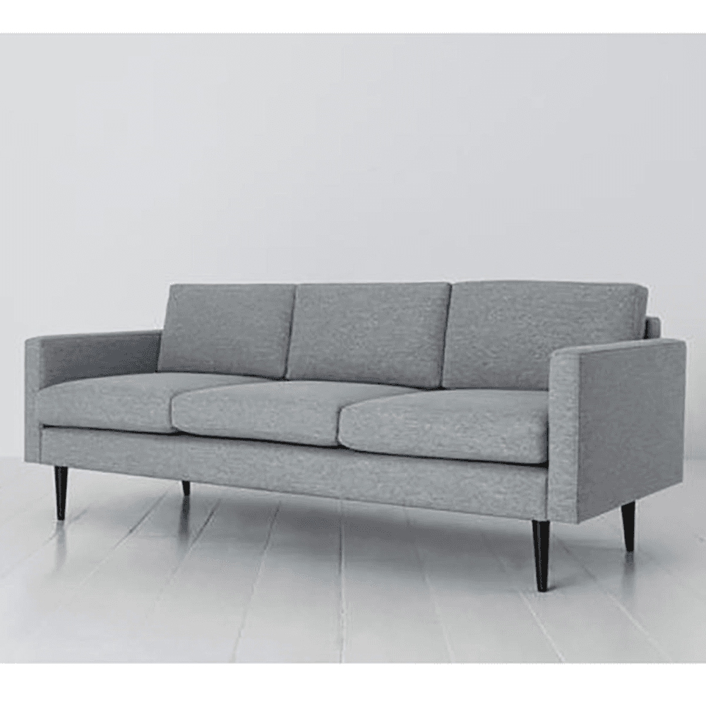 Model 01 3 Seater Linen Sofa, Seaglass