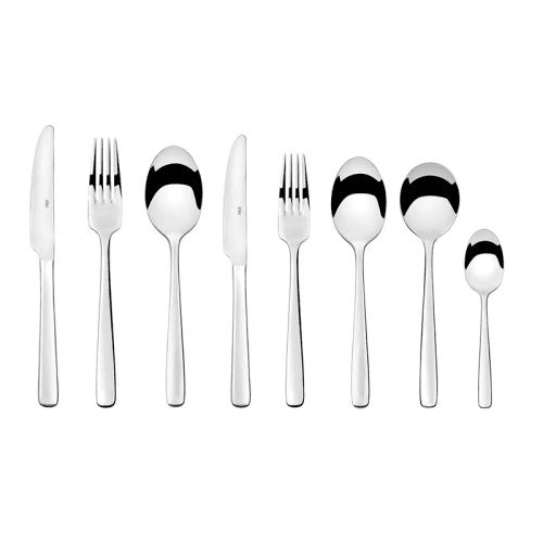 Image showing the Premara 60 Piece Cutlery Set With Canteen, Mirror Finish product.