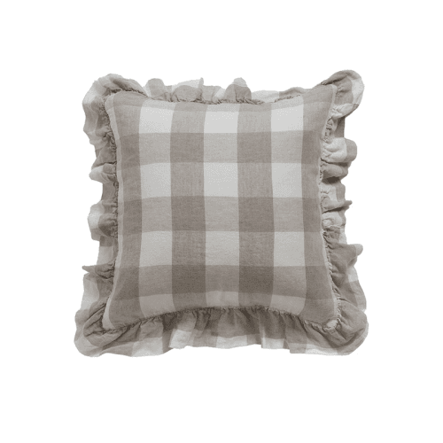 Image showing the Gracie Gingham Cushion Cover, 50 x 50cm, Natural product.