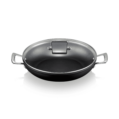 Image showing the Toughened Non-Stick Shallow casserole with glass lid, 30cm - 3.5 litre product.