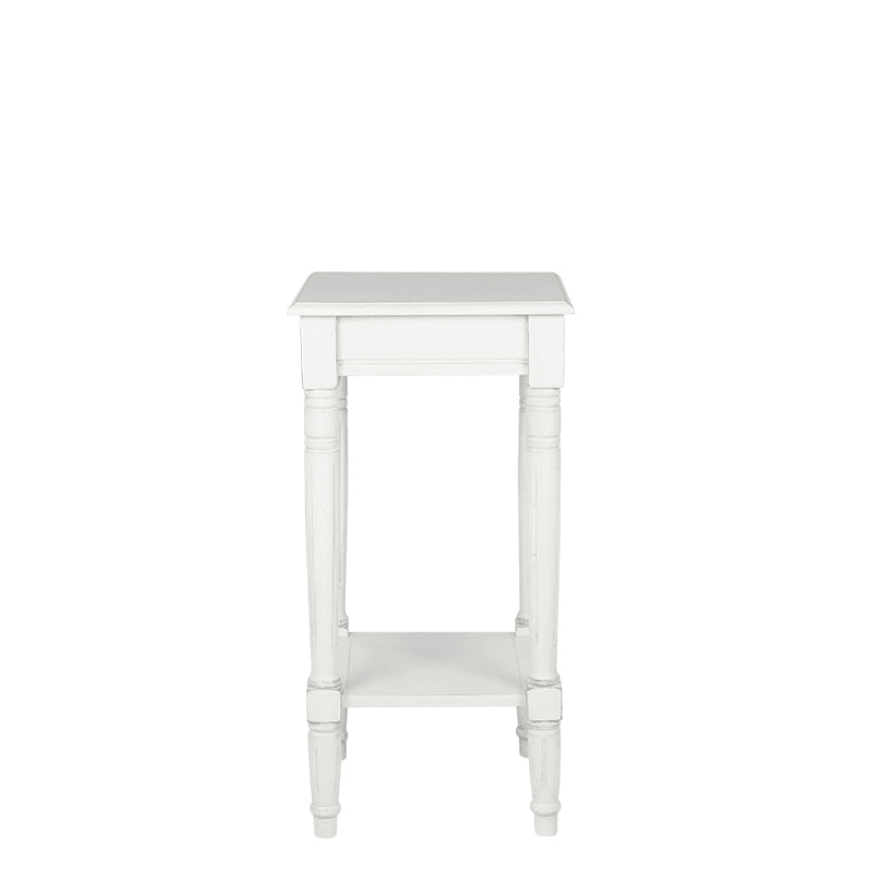 Heritage Accent Table with Shelf, Elizabeth White
