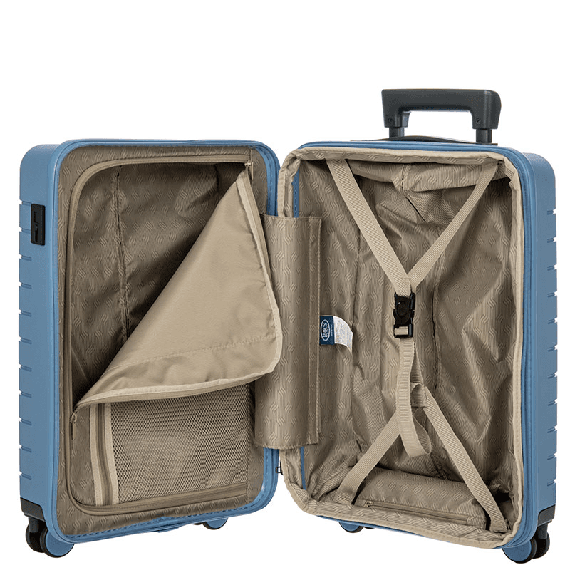 Ulisse Expandable Carry-on Suitcase, H55cm x L37 x W23cm, Grey Blue