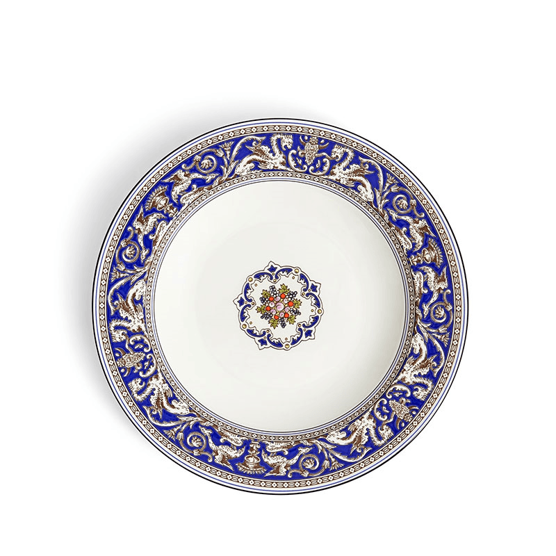 Florentine Rim Soup Bowl, D22.8cm, Marine