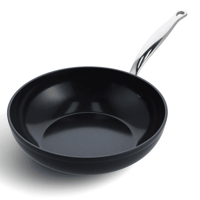 Barcelona Pro Non-Stick Wok, 28, Black