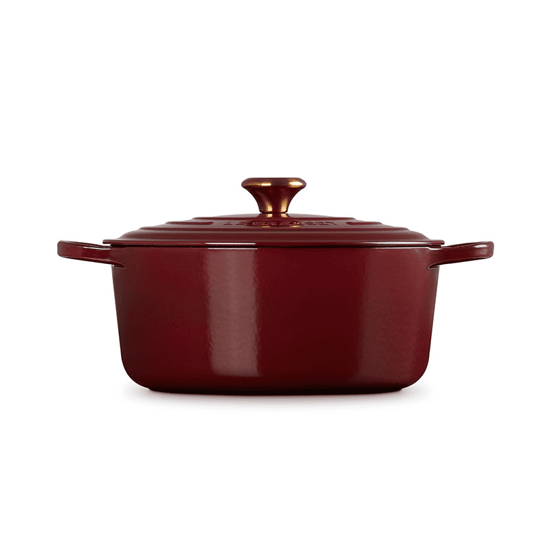 Signature Cast Iron Round Casserole, 28cm, Garnet