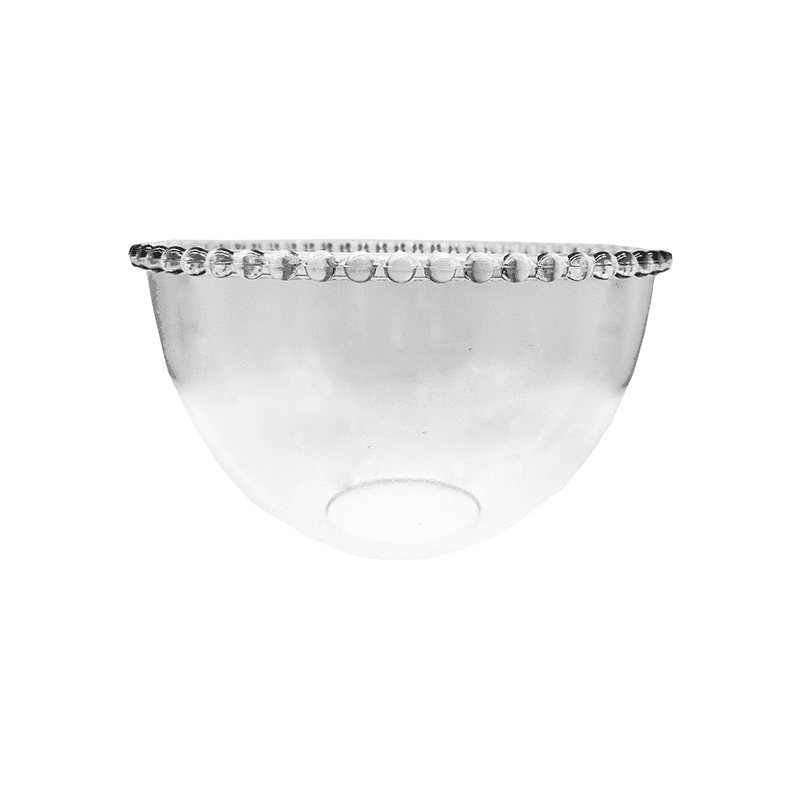 Pearl Glass Bowl, 21cm, Clear