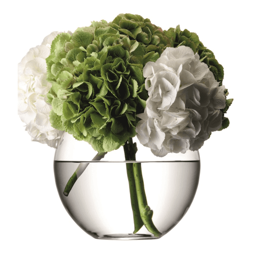 Image showing the Flower Round bouquet vase, 22cm, clear product.