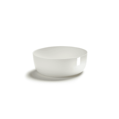 Image showing the Base Set of 4 glazed low bowls, H6 x D16cm, White product.