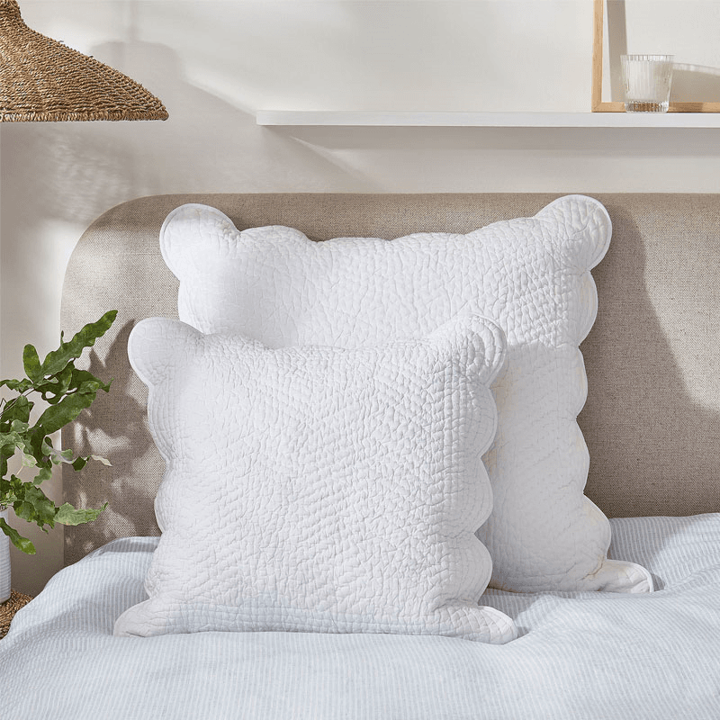 Milfield Scallop Edge Cushion Cover, Large, 60 x 65cm