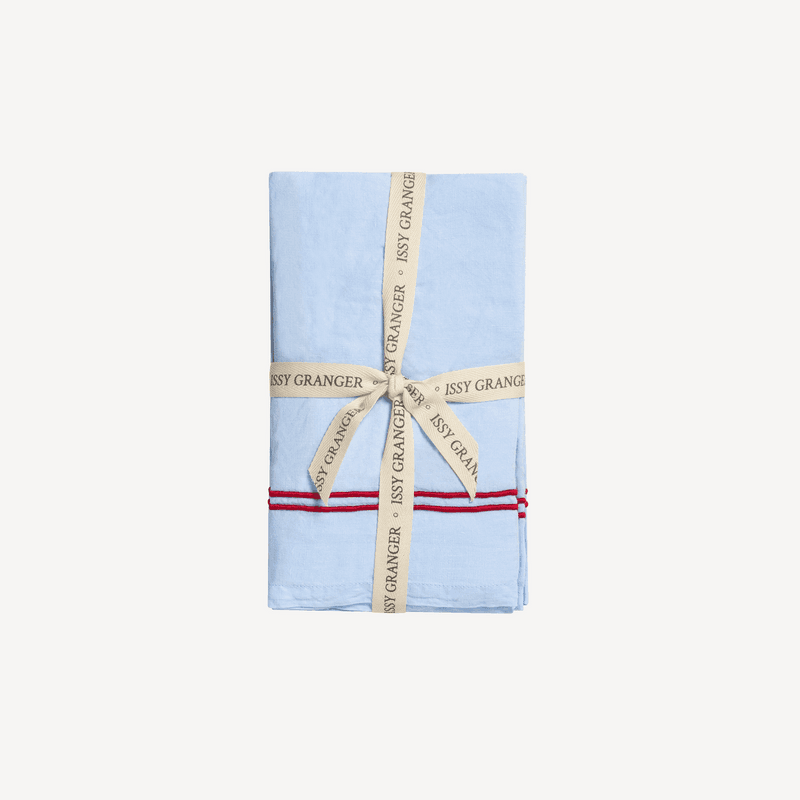 Set of Four Linen Napkins, 50 x 50cm, Blue