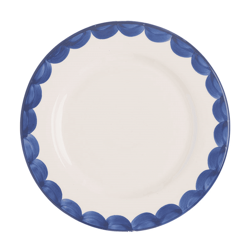 Scallop Set of 2 Side Plates, D20cm, Blue