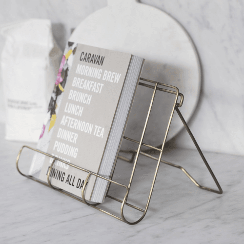 Image showing the Brompton Cook Book Holder, Antique Brass Finish product.