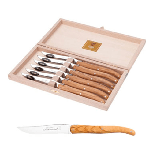 Image showing the Laguiole Set of 6 steak knives, Olive Wood product.