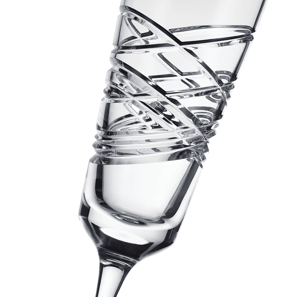 Aran Set of 2 Champagne Flutes, 275ml, Clear