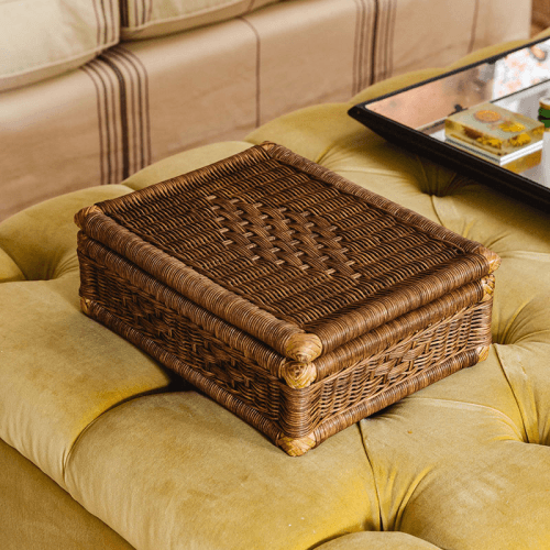 Image showing the Sofie Rattan Storage Box, Teak product.