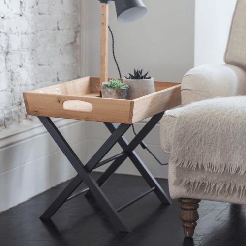 Image showing the Clockhouse Butlers Side Table, Natural & Carbon product.