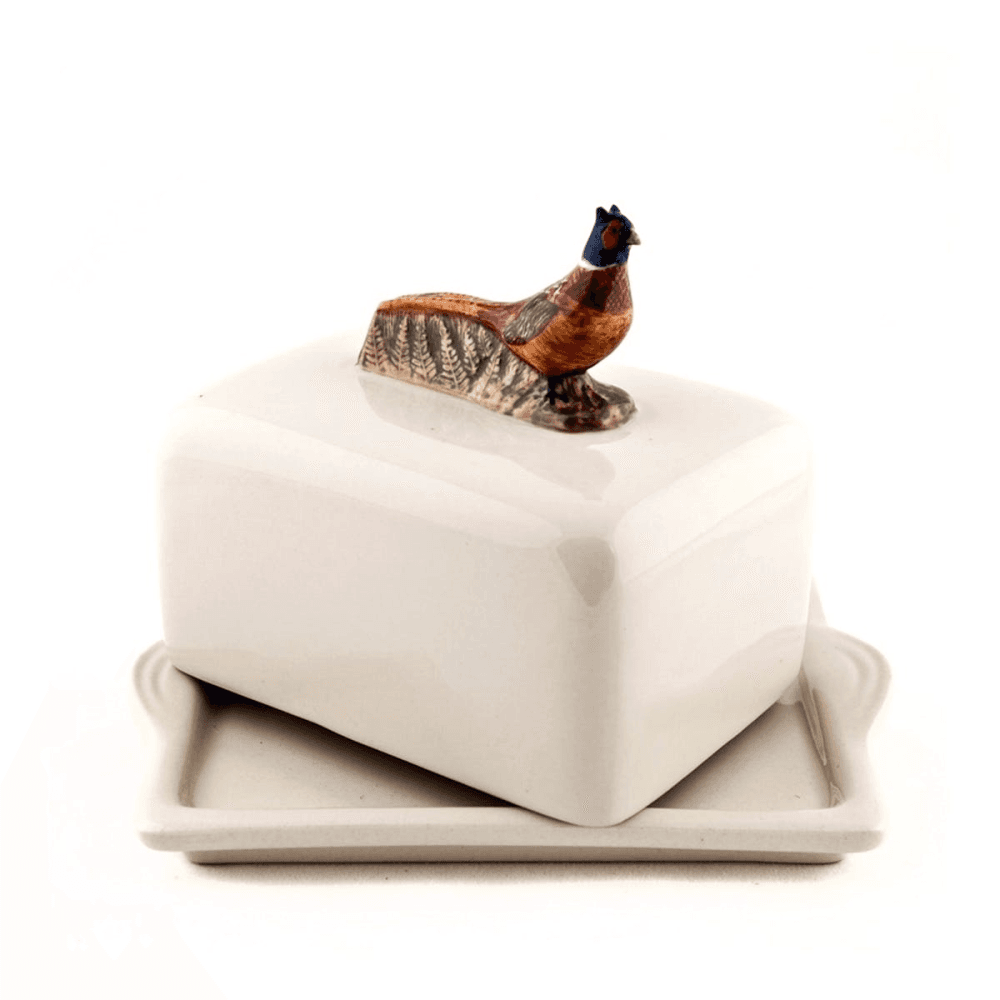 Pheasant Butter dish, L11.5 x D9 x H10.7cm