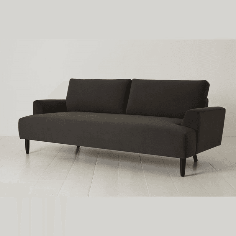Model 05 3 Seater Velvet Sofa, Charcoal