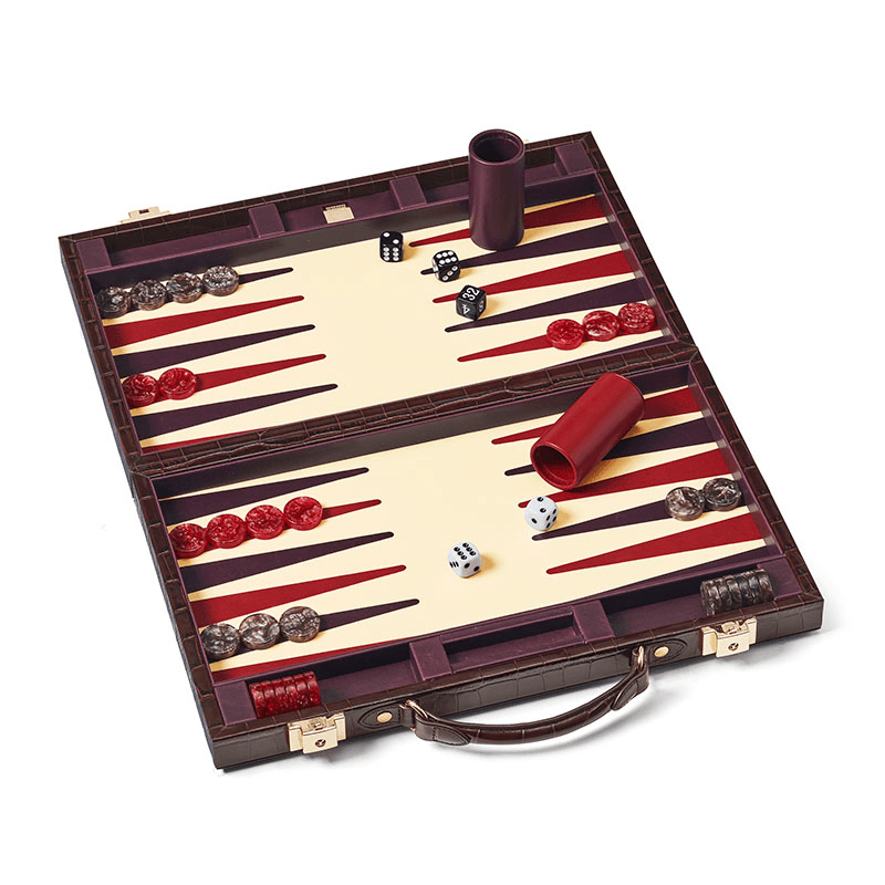 Backgammon Set, L38 x W23cm, Amazon Brown Croc