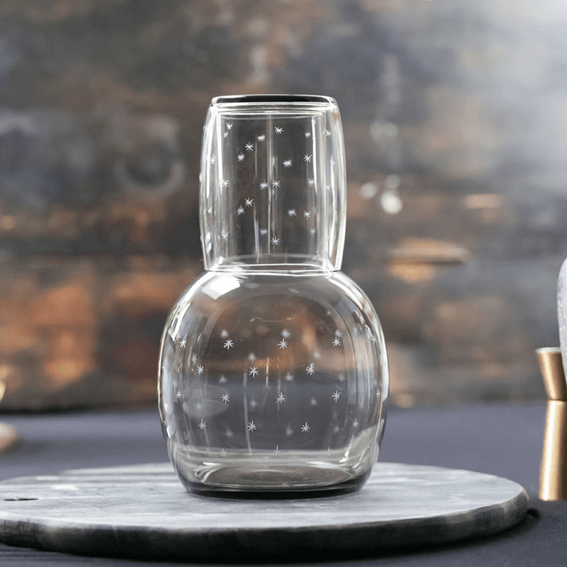 Stars Carafe Set and Glass, 1.3l, Smoky