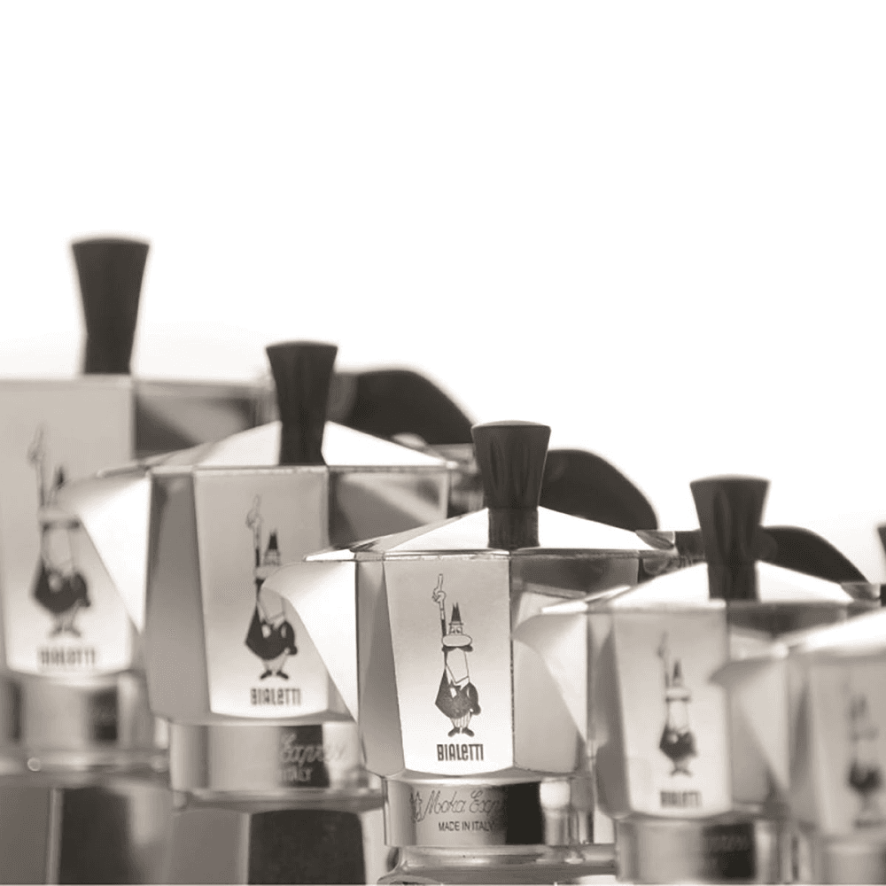 Moka Express Aluminium stovetop coffee maker, 3 cup, Silver