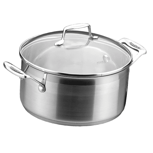 Image showing the Impact Dutch oven with lid, 4.8 litre - D24cm, Stainless Steel And Glass product.