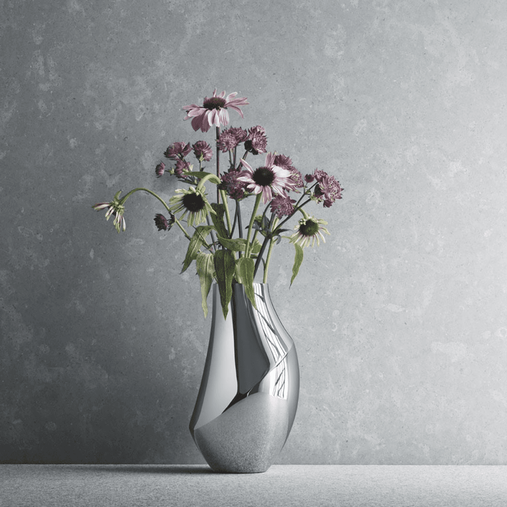 Flora Vase medium, Stainless Steel