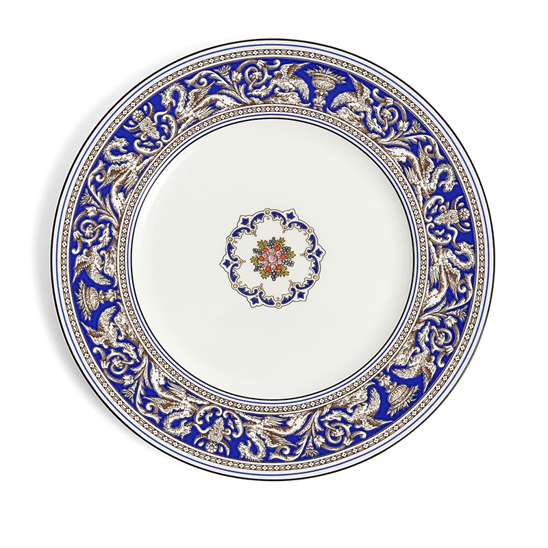 Florentine Plate, D27.3cm, Marine