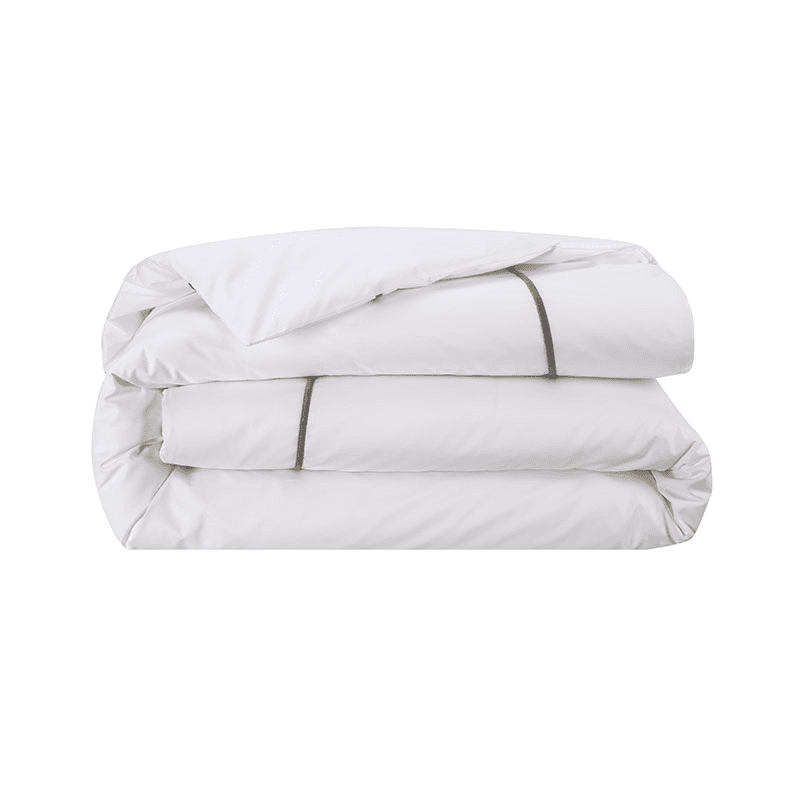 Athena - 500 Thread Count Cotton Percale Super king duvet cover, 260 x 220cm, Platine