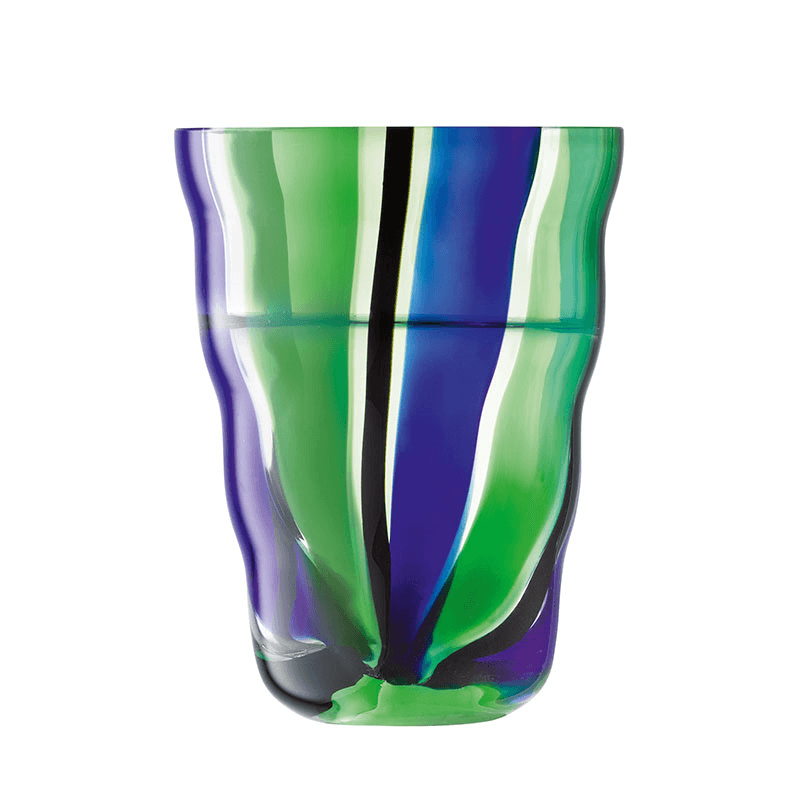 Folk Set of 2 Tumblers, 280ml, Black/Blue/Green