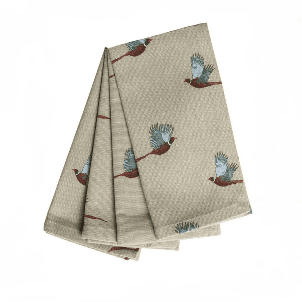 Pheasant Set of 4 napkins