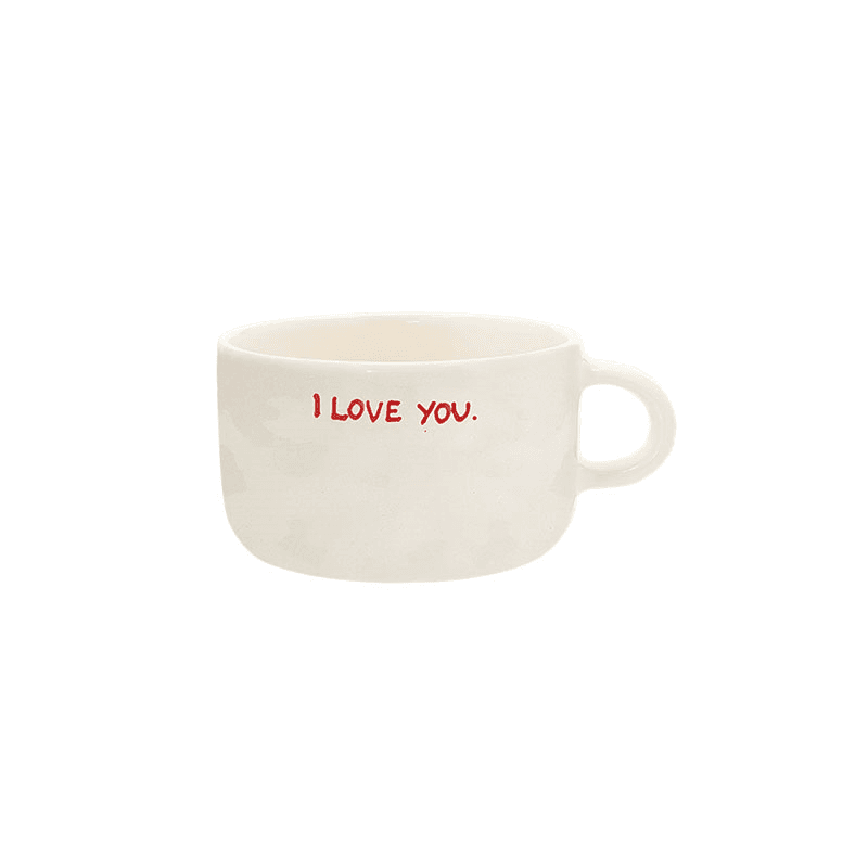 I Love You Cappuccino Mug, 500ml, Red