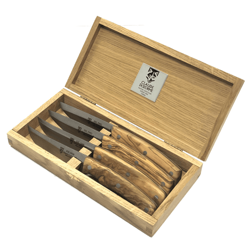 Image showing the Berlingot Boxed Set of 4 Steak Knives, Olivewood product.
