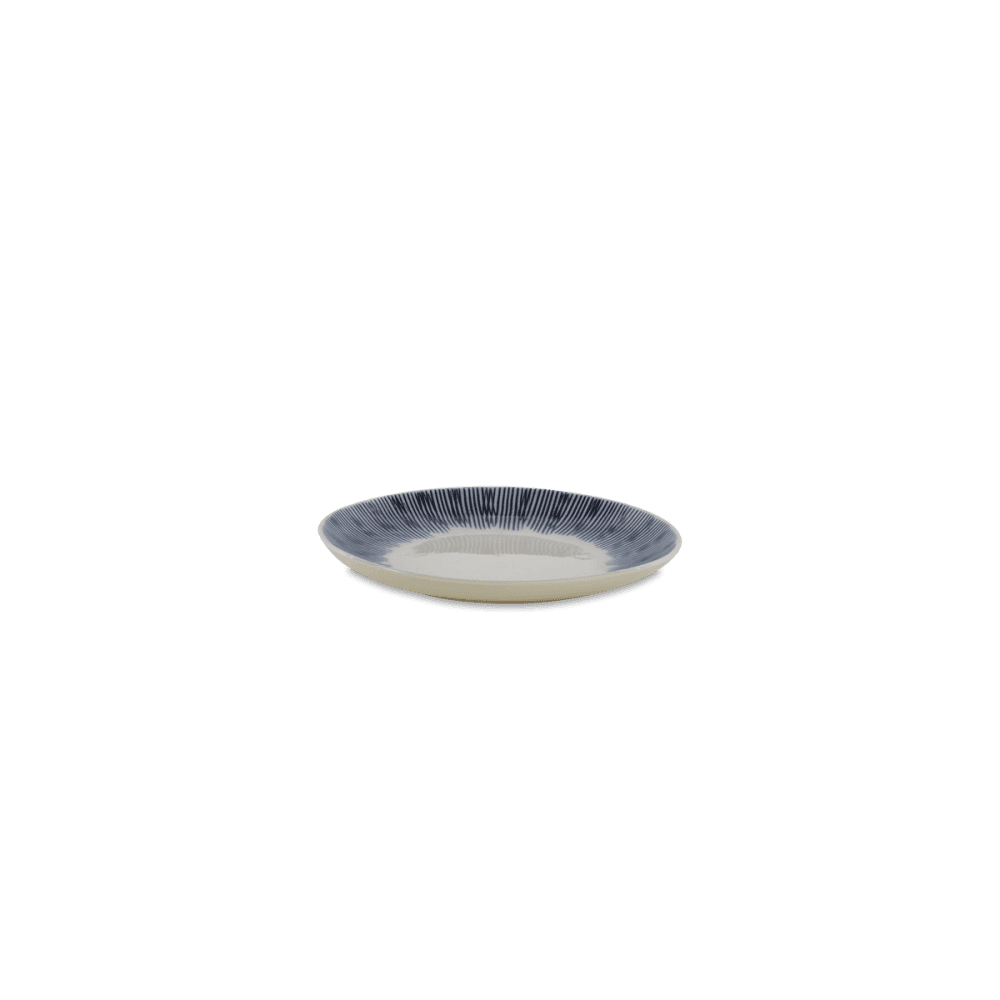 Karuma Side Plate, D19.5cm, Blue and White