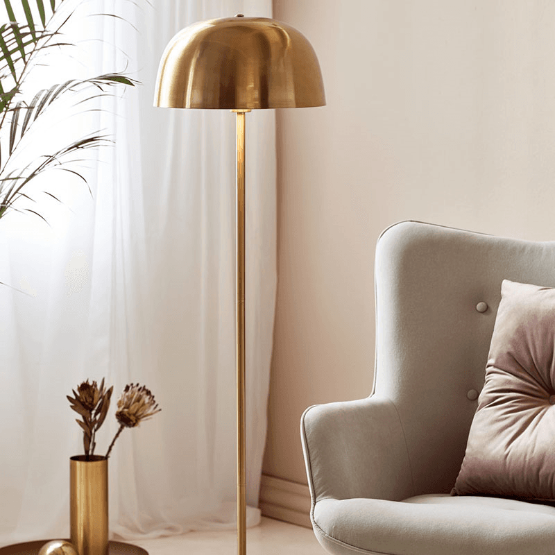 Cera Floor Lamp, H140cm, Brass