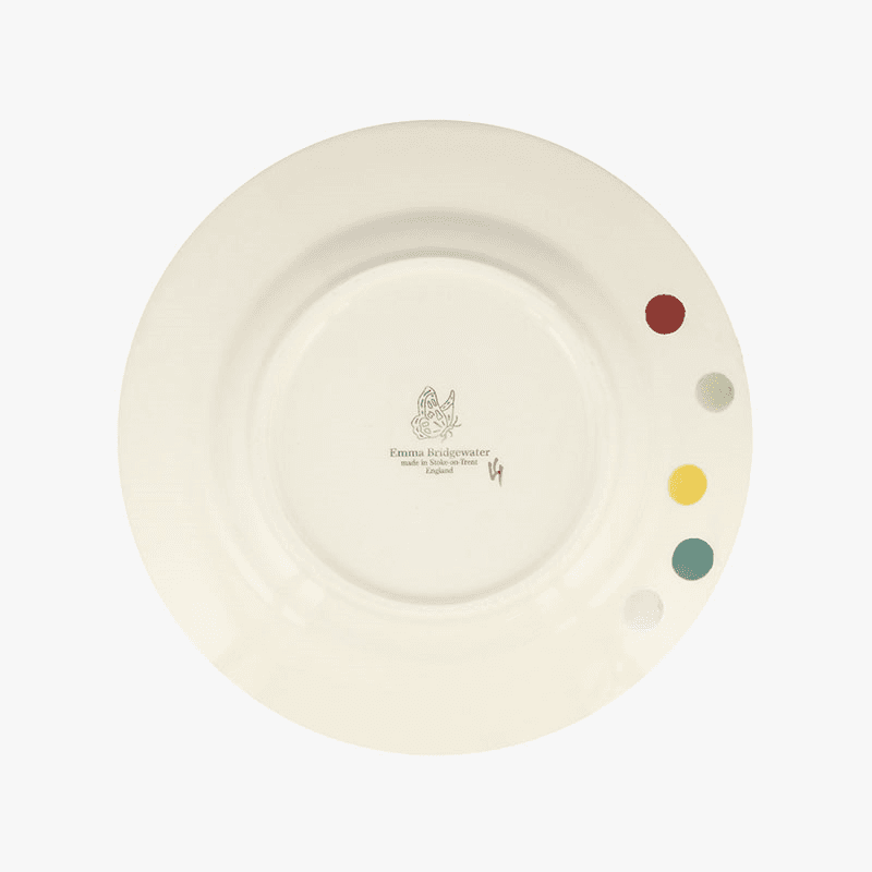 Polka Dot Plate, D22cm, Cream