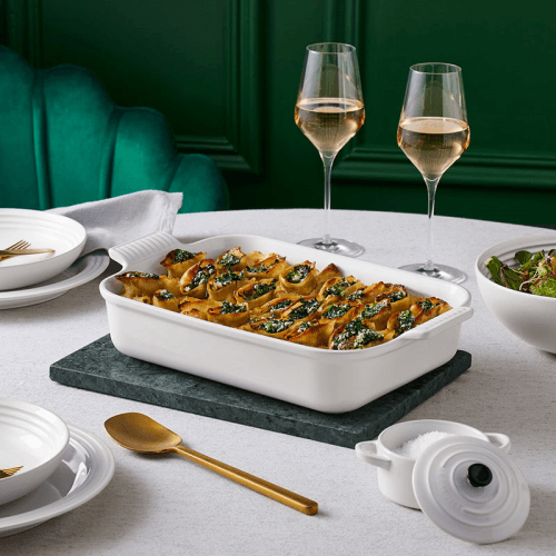 Image showing the Stoneware Heritage Rectangular Dish, 26cm, White product.