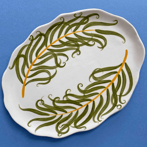Image showing the Minnie-Mae Studio Willow Bough Serving Platter, 22cm x 28cm x 1cm, Multi product.