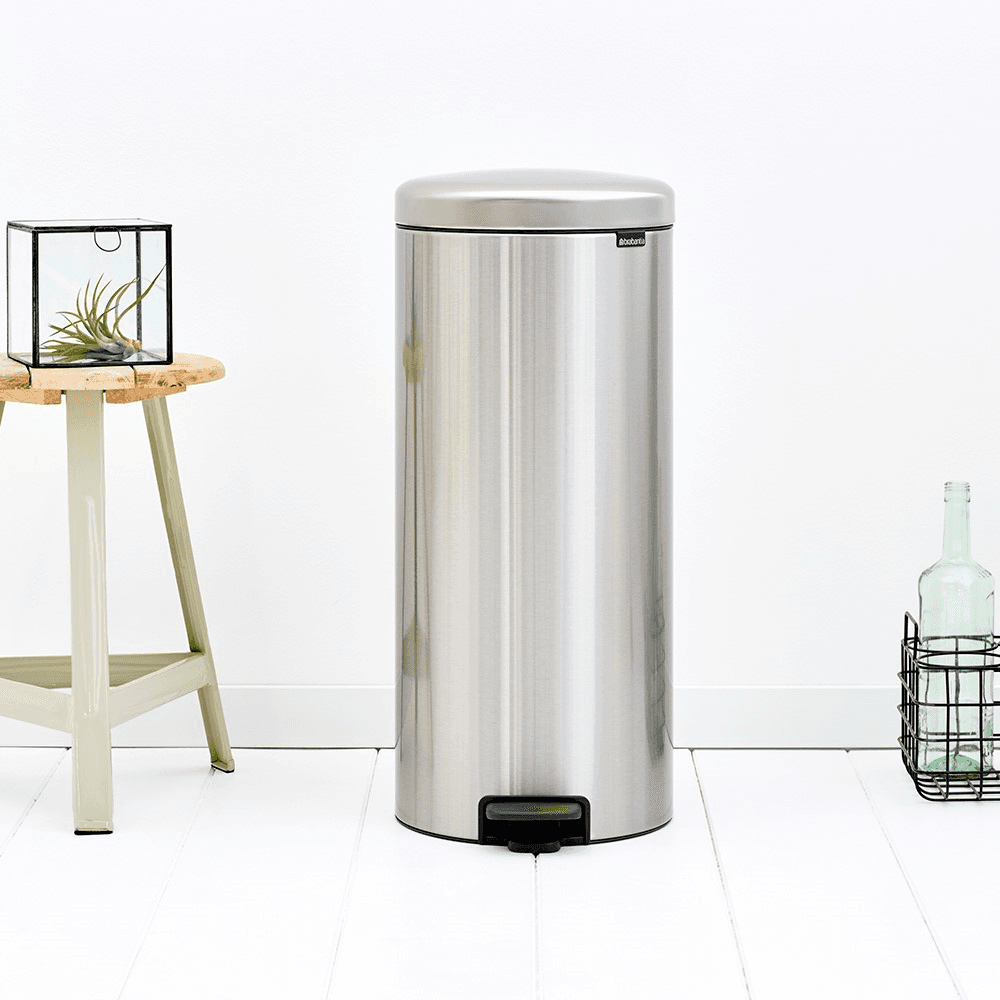 newIcon Pedal bin, 30 litre, Matt Steel