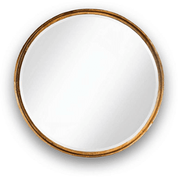 Mirror, Feathers, Antiqued Gold, 60cm