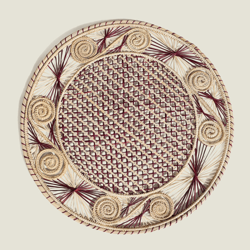 Image showing the Sandra Set of 2 Woven Placemats, D35cm, Mulberry product.