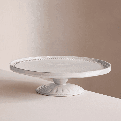 Image showing the Hillcrest Cake Plate, White product.