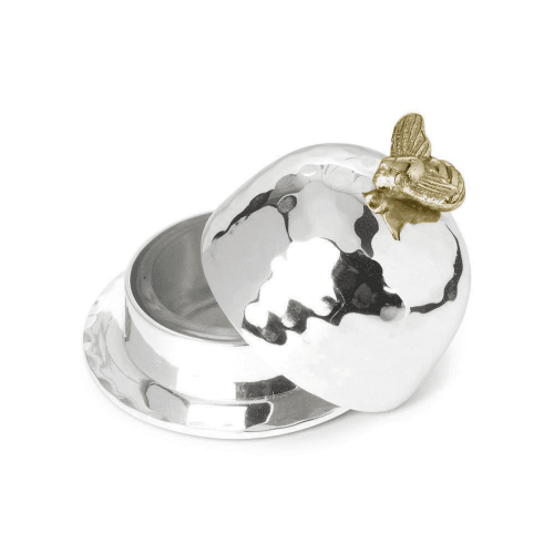 Image showing the Bee Butter dish, H7 x D8cm, Silver product.